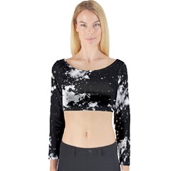 Space colors Long Sleeve Crop Top