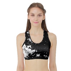 Space colors Sports Bra with Border