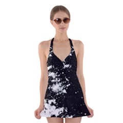 Space Colors Halter Swimsuit Dress by ValentinaDesign