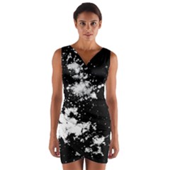 Space colors Wrap Front Bodycon Dress