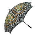 High Contrast Mandala Golf Umbrellas View2