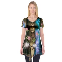 The Wonderful Women Of Earth Short Sleeve Tunic  by FantasyWorld7