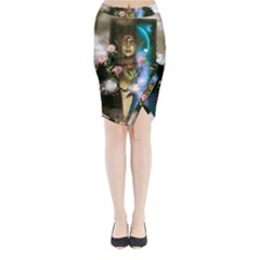 The Wonderful Women Of Earth Midi Wrap Pencil Skirt by FantasyWorld7