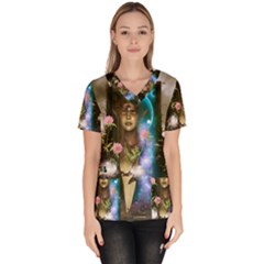 The Wonderful Women Of Earth Scrub Top by FantasyWorld7