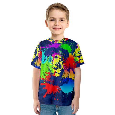 Lion Kids  Sport Mesh Tee by stockimagefolio1