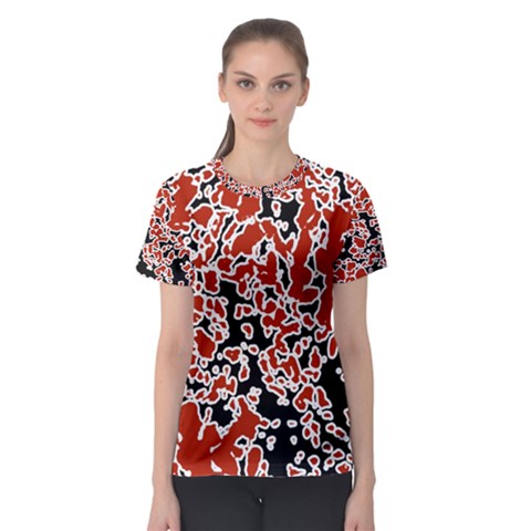 Splatter Abstract Texture Women s Sport Mesh Tee by dflcprints