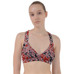 Splatter Abstract Texture Sweetheart Sports Bra by dflcprints