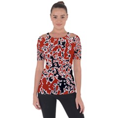 Splatter Abstract Texture Short Sleeve Top by dflcprints