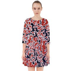 Splatter Abstract Texture Smock Dress