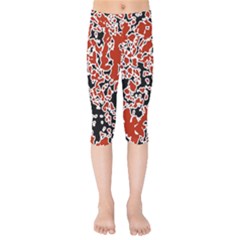 Splatter Abstract Texture Kids  Capri Leggings  by dflcprints