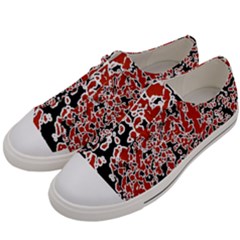 Splatter Abstract Texture Women s Low Top Canvas Sneakers by dflcprints