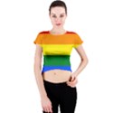 Pride Flag Crew Neck Crop Top View1