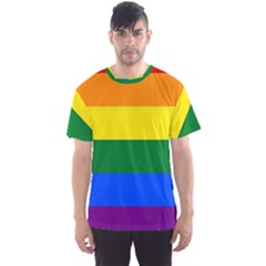 Pride Flag Men s Sports Mesh Tee