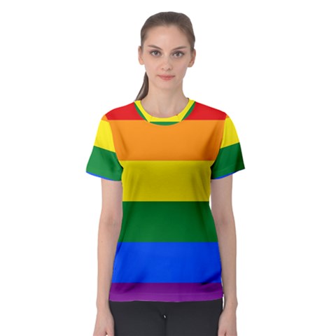 Pride Flag Women s Sport Mesh Tee by Valentinaart