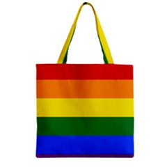 Pride Flag Zipper Grocery Tote Bag