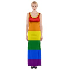 Pride Flag Maxi Thigh Split Dress