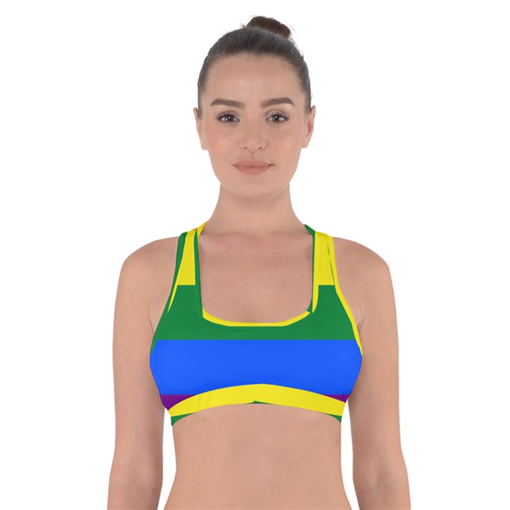 Pride Flag Cross Back Sports Bra