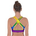 Pride Flag Cross Back Sports Bra View2