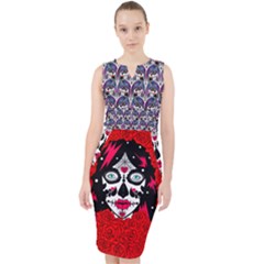 Sugarskull Day Of The Dead Midi Bodycon Dress