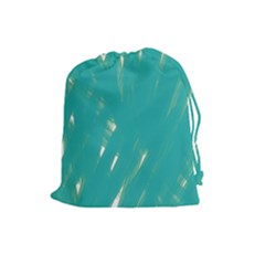 Background Green Abstract Drawstring Pouches (large)  by Nexatart