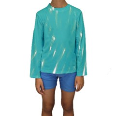 Background Green Abstract Kids  Long Sleeve Swimwear by Nexatart