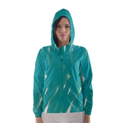 Background Green Abstract Hooded Wind Breaker (women) by Nexatart