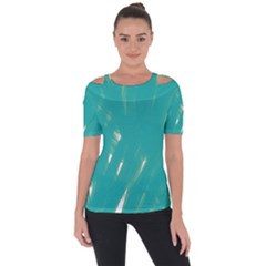 Background Green Abstract Short Sleeve Top