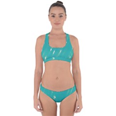 Background Green Abstract Cross Back Hipster Bikini Set