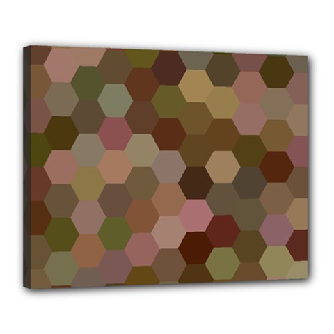 Brown Background Layout Polygon Canvas 20  X 16  by Nexatart