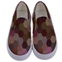 Brown Background Layout Polygon Kids  Canvas Slip Ons View1