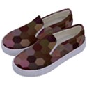 Brown Background Layout Polygon Kids  Canvas Slip Ons View2