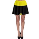 Flower Land Yellow Black Design Skater Skirt View1