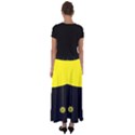 Flower Land Yellow Black Design Flared Maxi Skirt View2