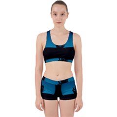 Ship Night Sailing Water Sea Sky Work It Out Sports Bra Set by Nexatart