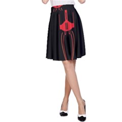 Ship Space Spaceship A-line Skirt by Nexatart