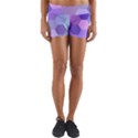 Purple Hexagon Background Cell Yoga Shorts View1