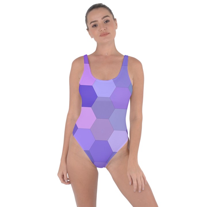 Purple Hexagon Background Cell Bring Sexy Back Swimsuit