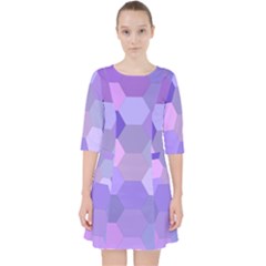 Purple Hexagon Background Cell Pocket Dress by Nexatart