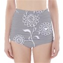 Flower Heart Plant Symbol Love High-Waisted Bikini Bottoms View1