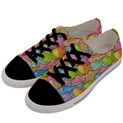 Fishes Cartoon Men s Low Top Canvas Sneakers by sifis