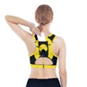 Man Mountain Moon Yellow Sky Sports Bra With Pocket View2