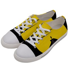 Man Mountain Moon Yellow Sky Men s Low Top Canvas Sneakers