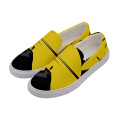 Man Mountain Moon Yellow Sky Women s Canvas Slip Ons by Nexatart