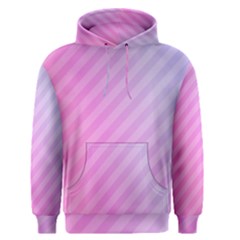 Diagonal Pink Stripe Gradient Men s Pullover Hoodie by Nexatart