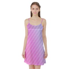 Diagonal Pink Stripe Gradient Satin Night Slip by Nexatart