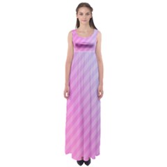 Diagonal Pink Stripe Gradient Empire Waist Maxi Dress by Nexatart