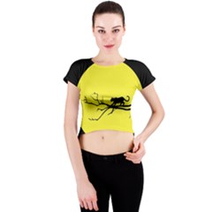 Jaguar Puma Animal Panther Cat Crew Neck Crop Top by Nexatart