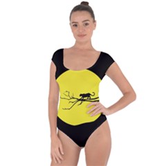 Jaguar Puma Animal Panther Cat Short Sleeve Leotard  by Nexatart