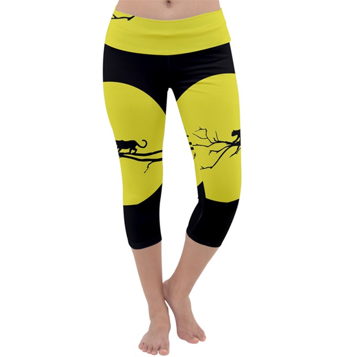 Jaguar Puma Animal Panther Cat Capri Yoga Leggings