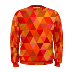 Red Hot Triangle Tile Mosaic Men s Sweatshirt